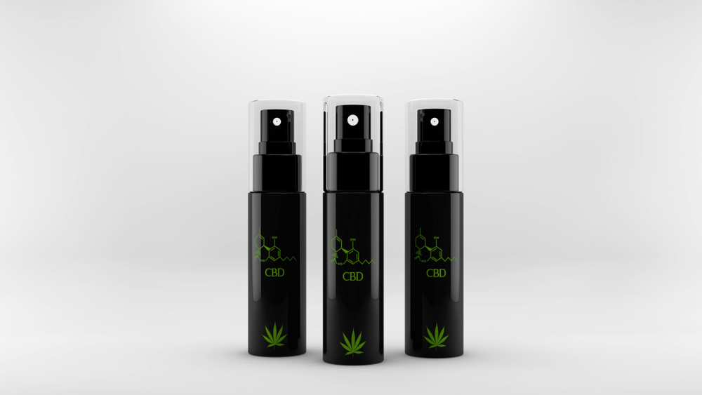 three bottles of CBD Spray 